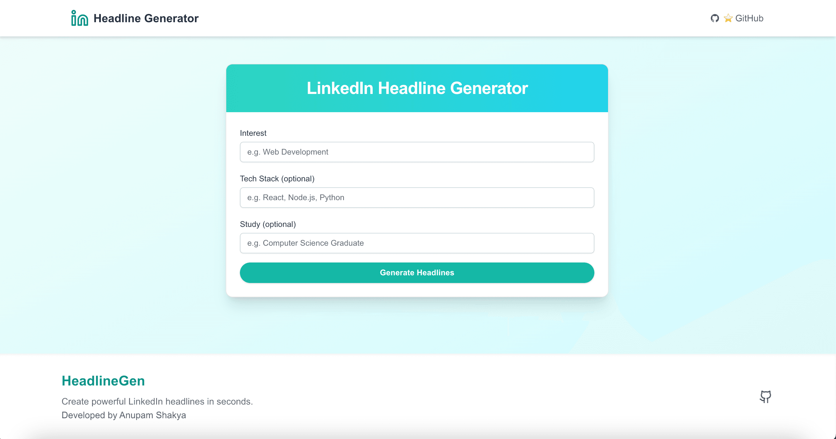 LinkedIn Headline Generator